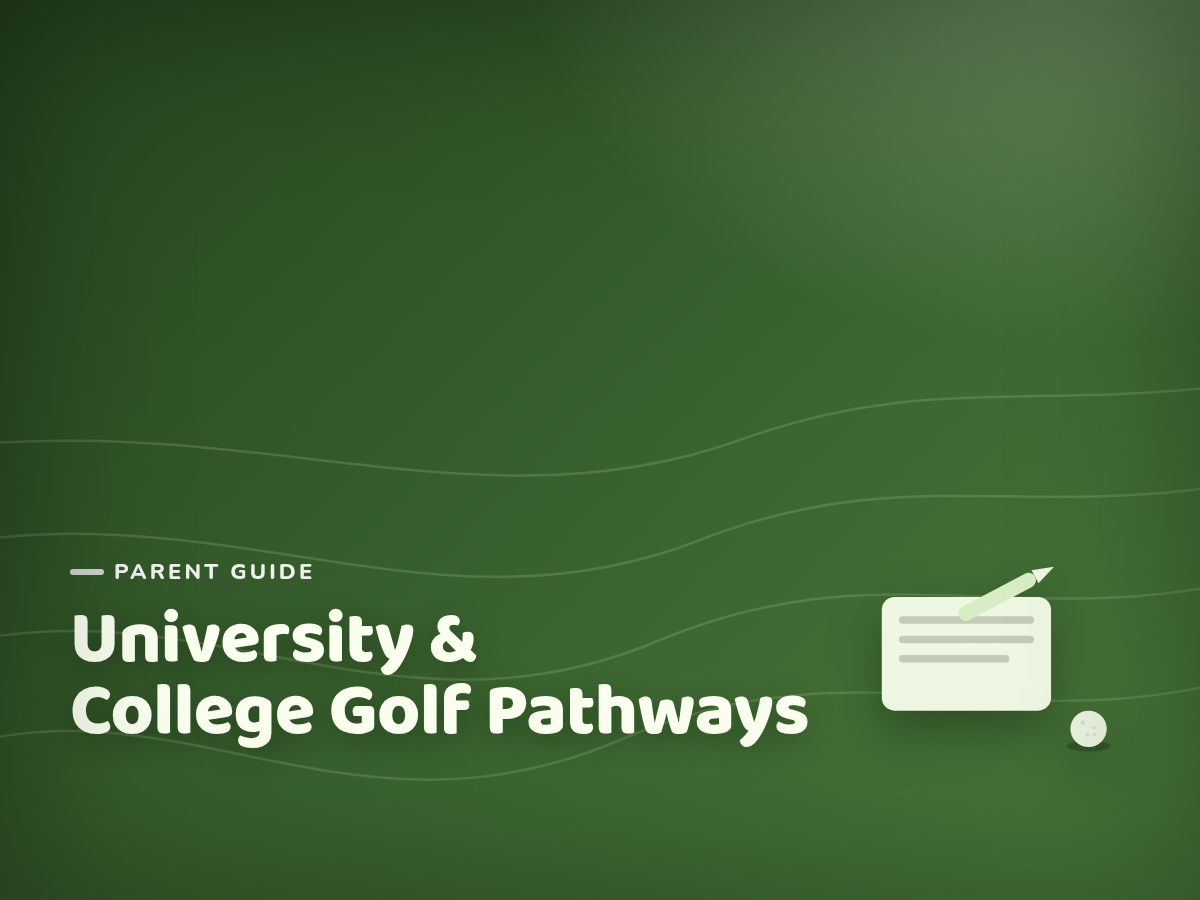 University and College Golf Pathways for Australian Juniors