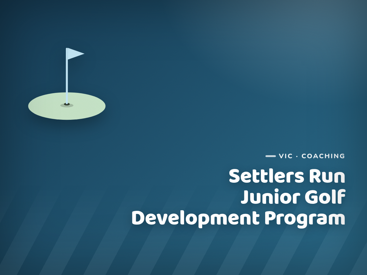 Golf Kids Australia branded tile for Settlers Run Junior Golf Development Program - not a photograph