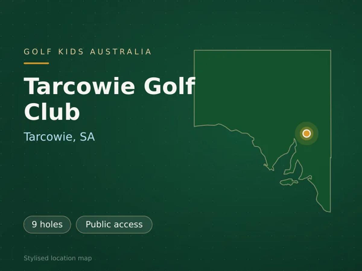 Stylised map showing the location of Tarcowie Golf Club in Tarcowie, SA - not a photograph of the course