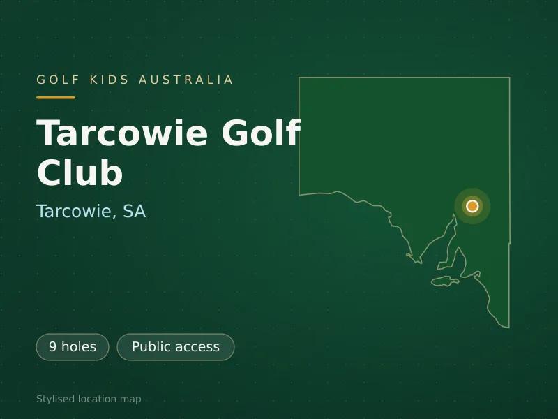 Stylised map showing the location of Tarcowie Golf Club in Tarcowie, SA - not a photograph of the course