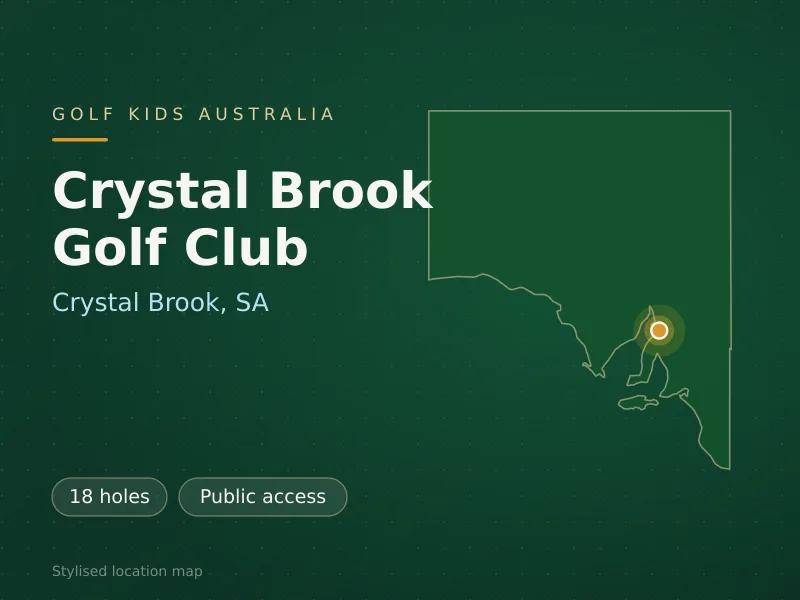 Stylised map showing the location of Crystal Brook Golf Club in Crystal Brook, SA - not a photograph of the course