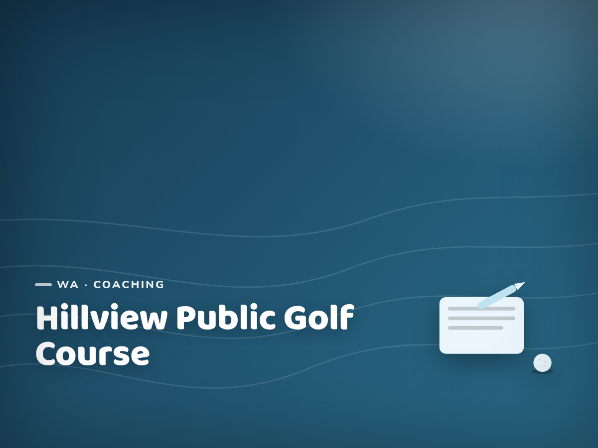 Hillview Public Golf Course Junior Academy