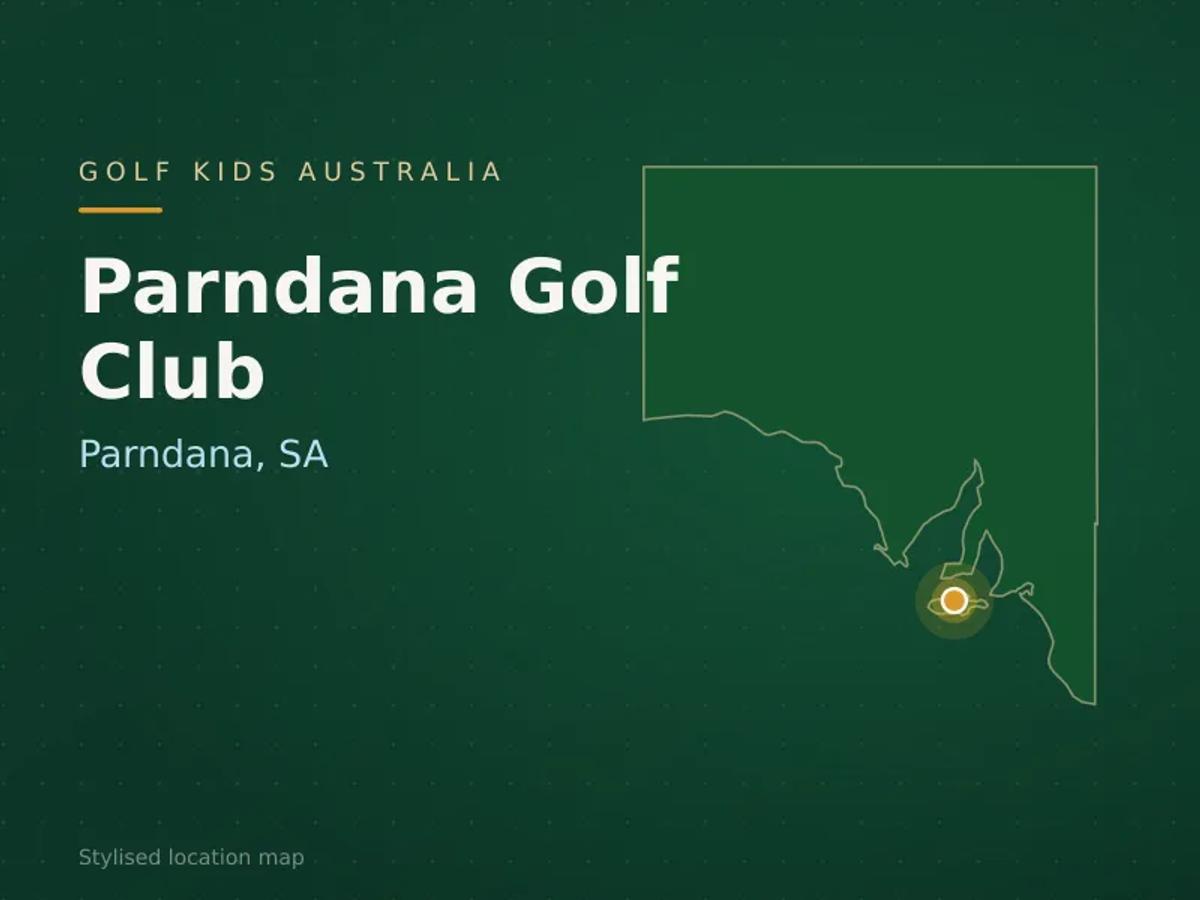 Stylised map showing the location of Parndana Golf Club in Parndana, SA - not a photograph of the course