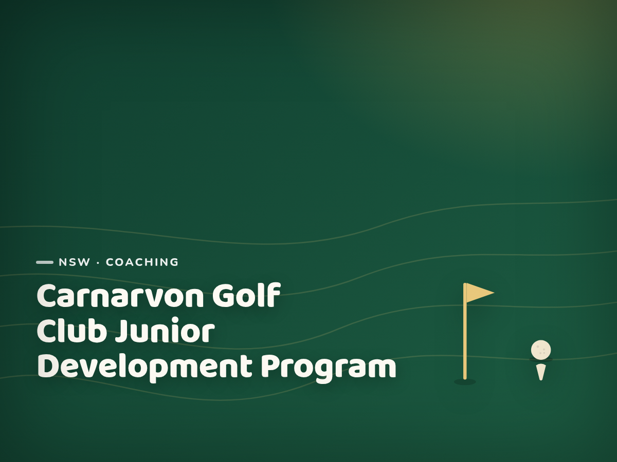 Golf Kids Australia branded tile for Carnarvon Golf Club Junior Development Program - not a photograph
