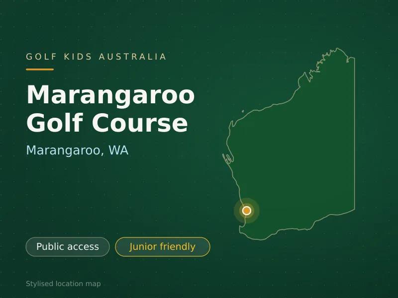 Stylised map showing the location of Marangaroo Golf Course in Marangaroo, WA - not a photograph of the course