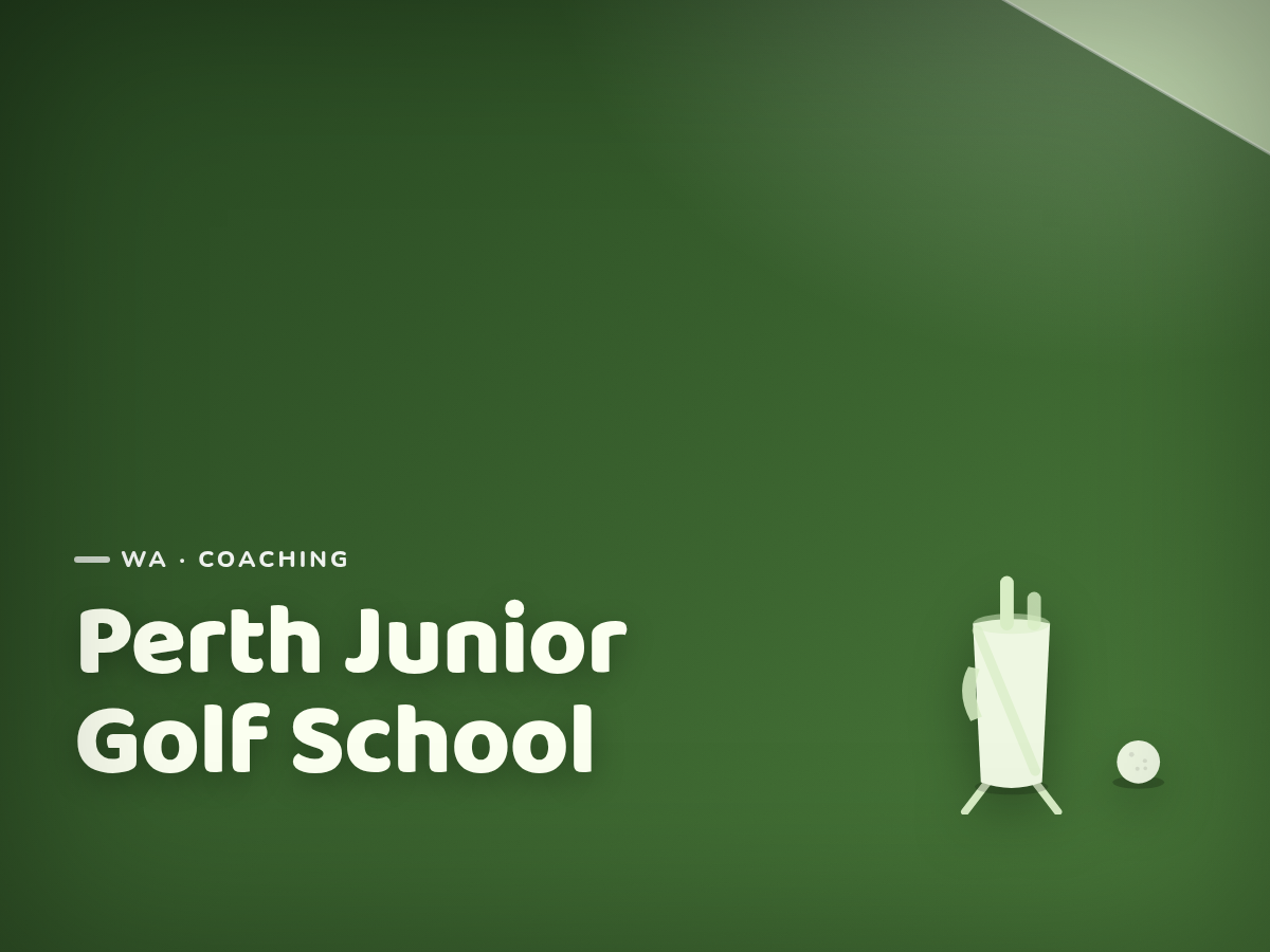 Golf Kids Australia branded tile for Perth Junior Golf School - not a photograph