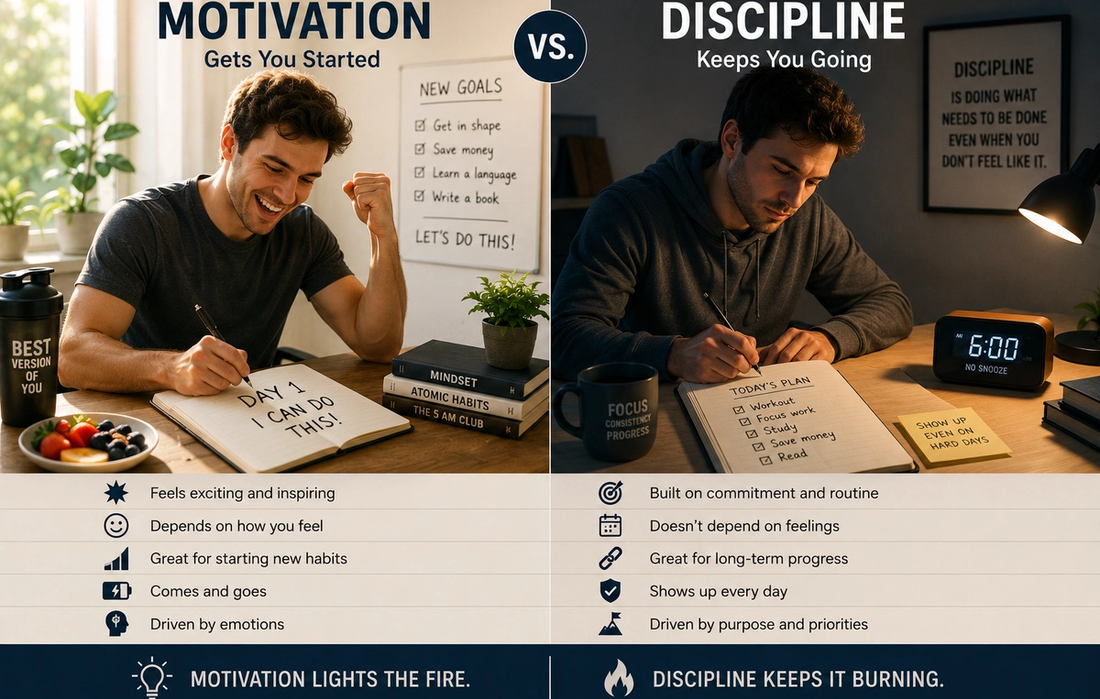 The Difference Between Discipline and Motivation