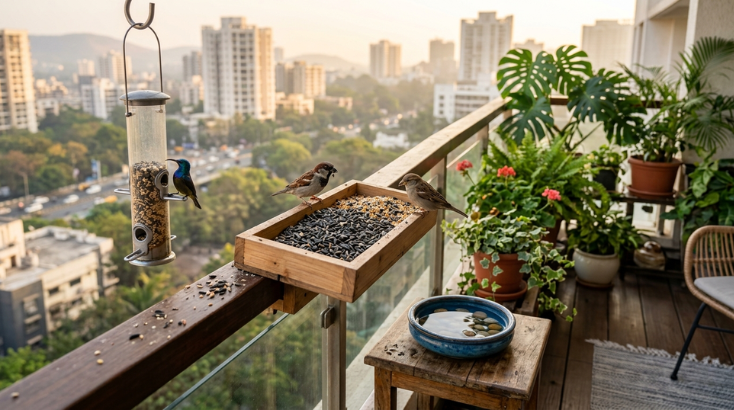 How to Set Up a Bird Feeding Station on a Small Apartment Balcony
