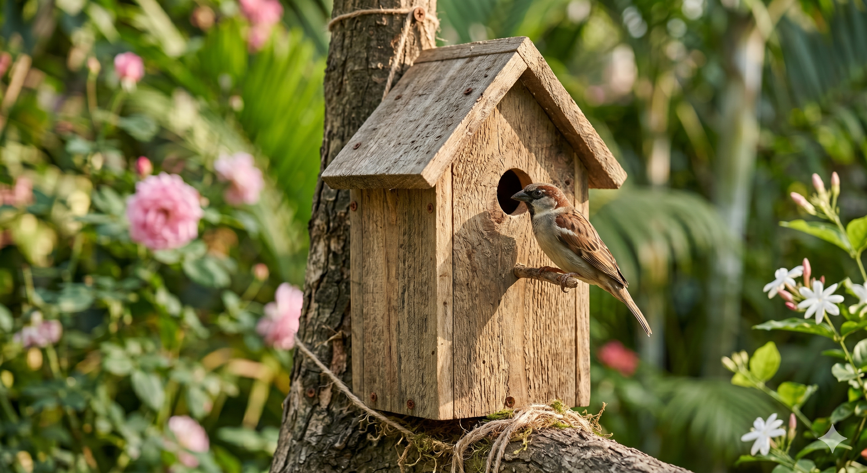 size hole for sparrow birdhouse
