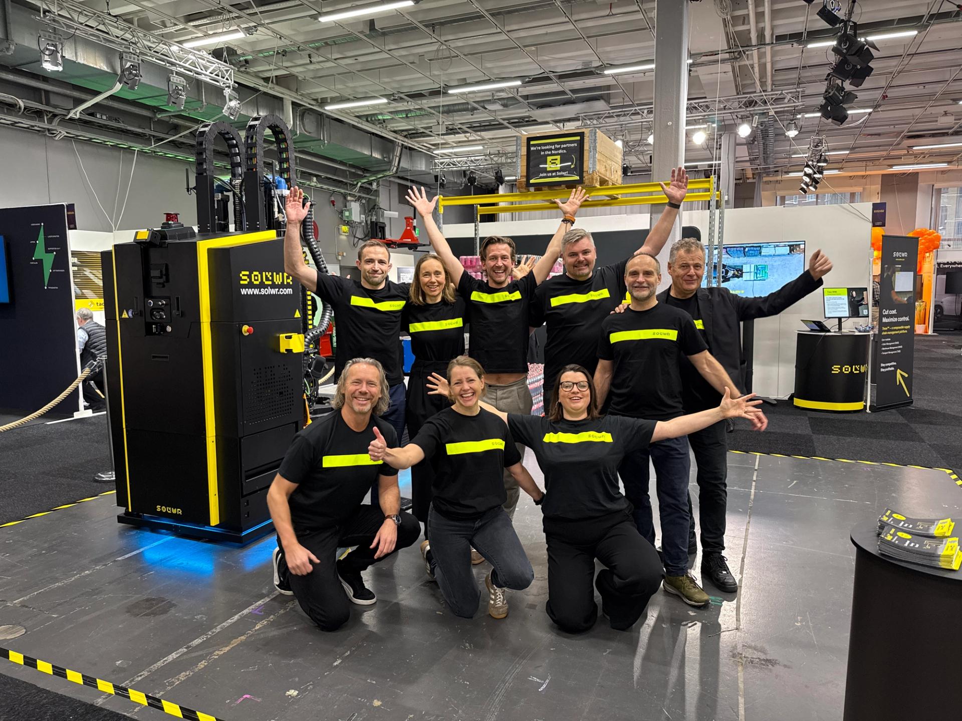 Grab and the Solwr team at the Transport & Logistik show in Gothenburg
