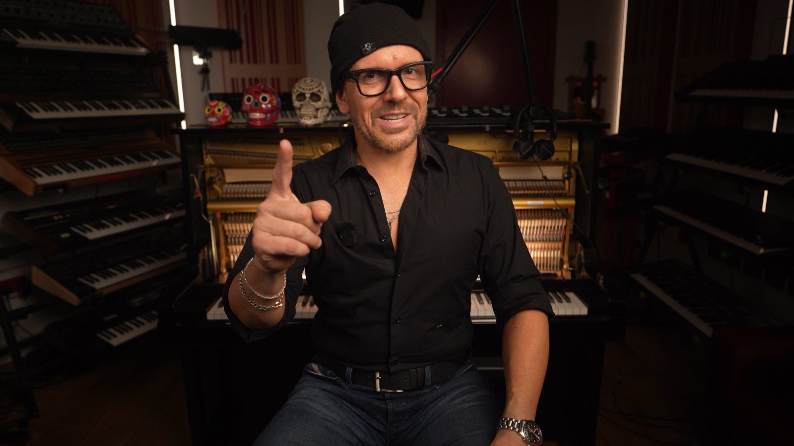 Claudio making a point to camera in the Doctor Mix studio