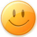 Yellow smiling emoticon face