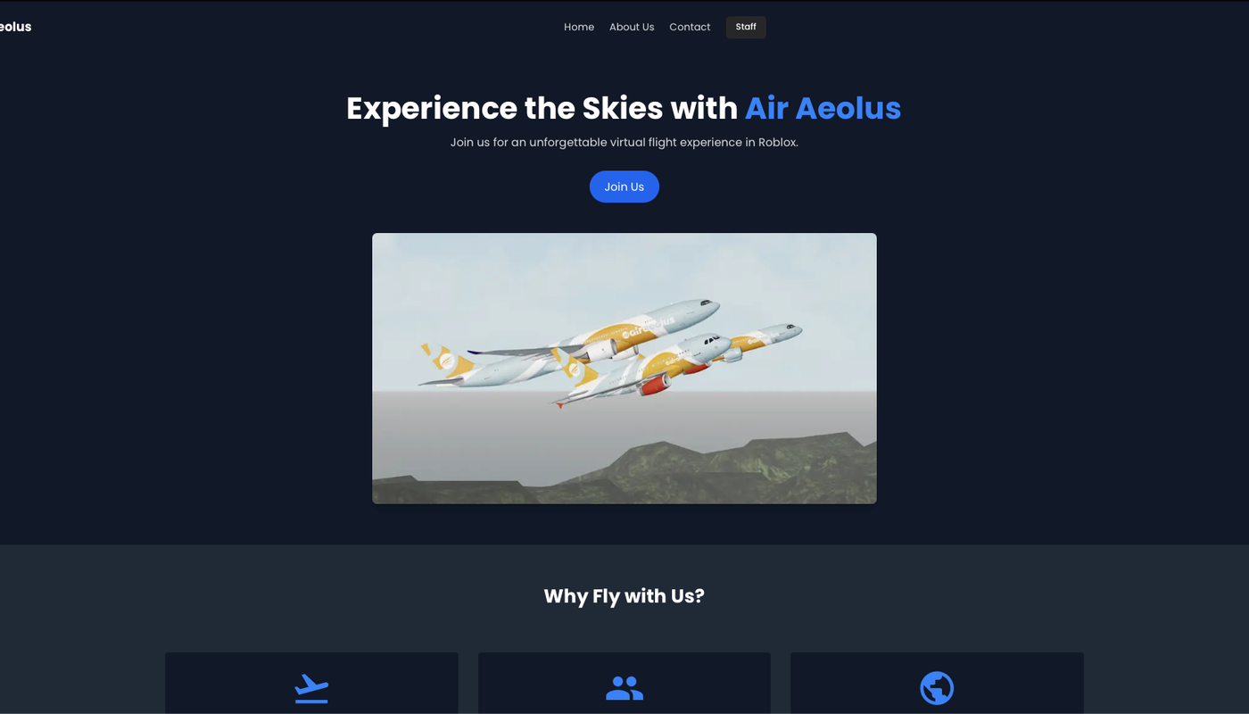 Air Aeolus Website & Discord Bot
