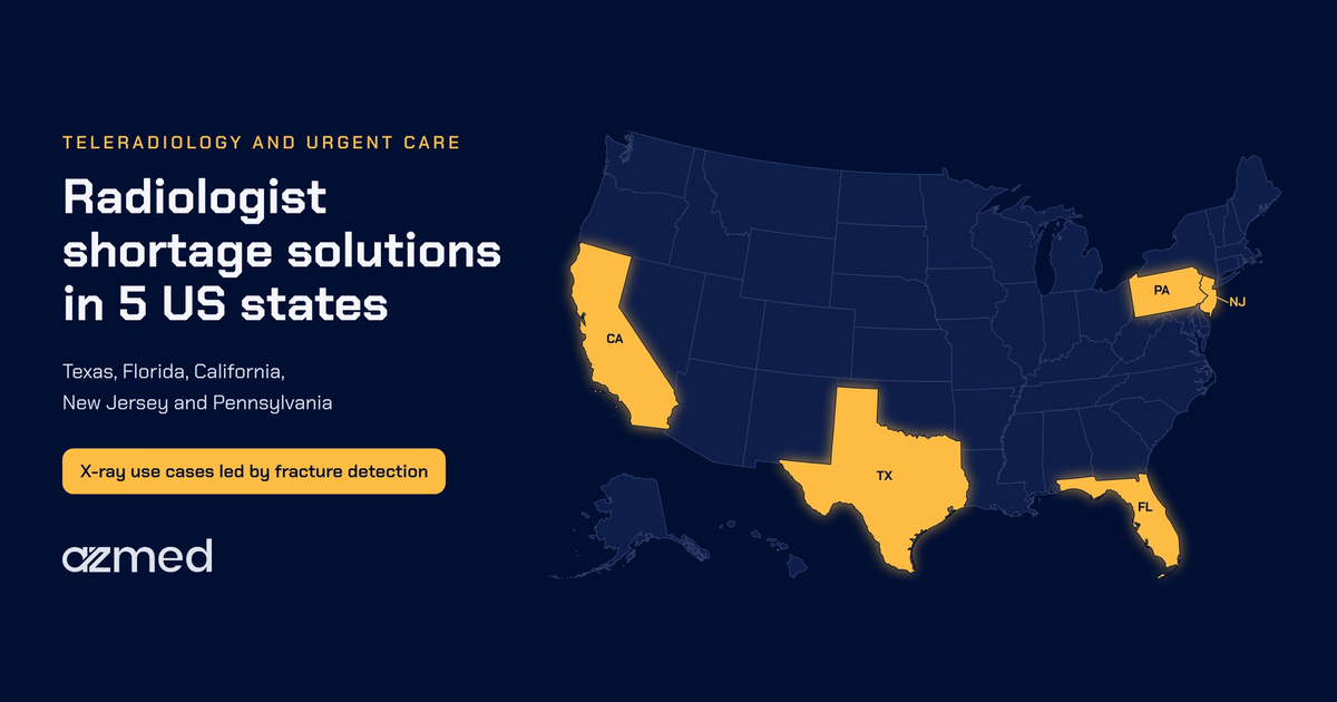 Radiologist shortage solutions in Texas, Florida, California, New Jersey and Pennsylvania