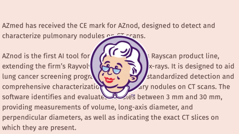 AZmed granted CE mark for CT lung screening tool