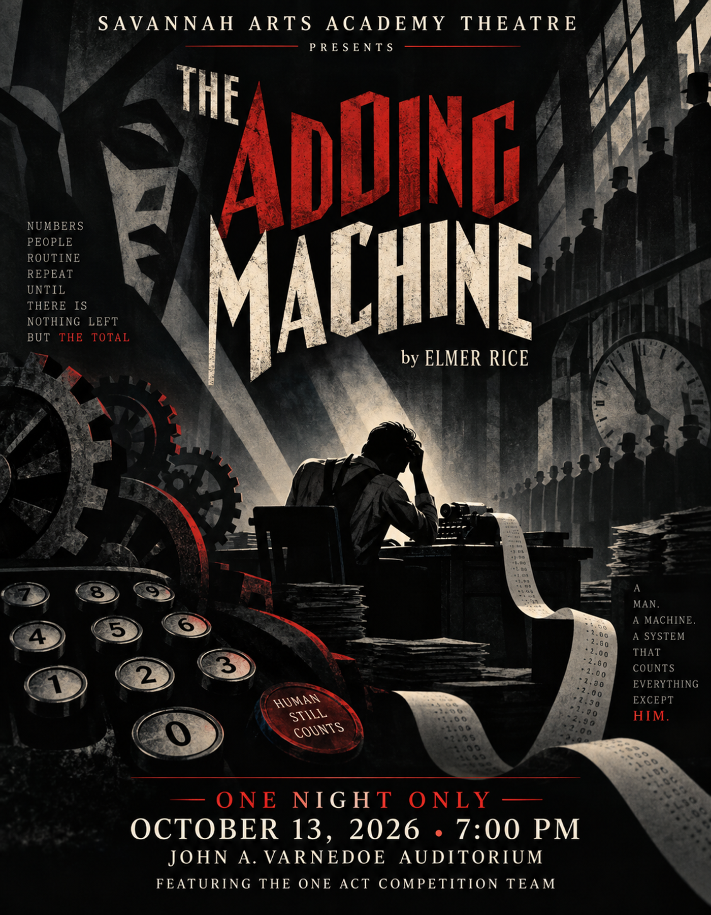 The Adding Machine promotional artwork
