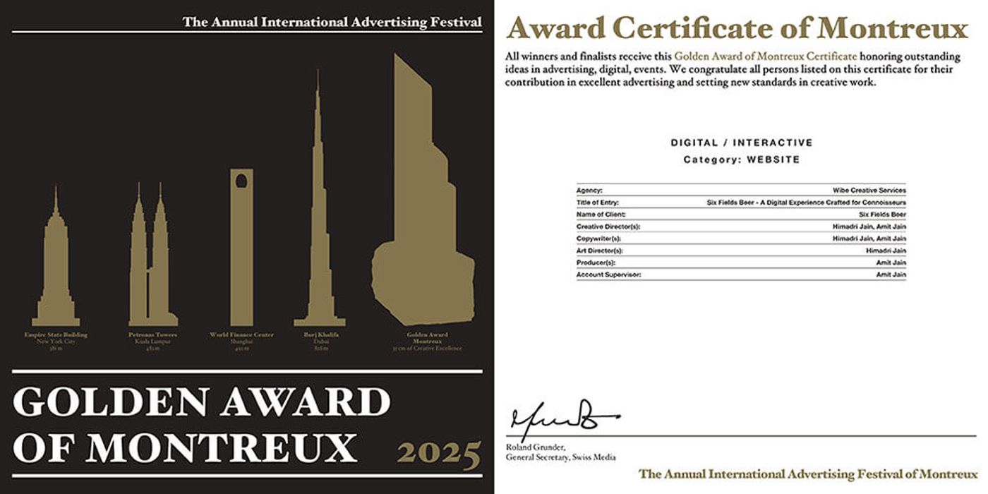 Wibe named Finalist — Golden Award of Montreux 2025