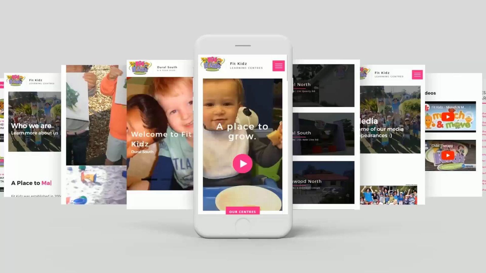 Fit Kidz, Australia - website screen