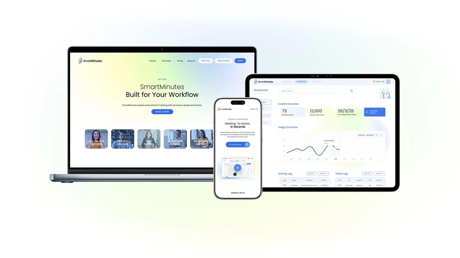 SmartMinutes, Luxembourg - website screen