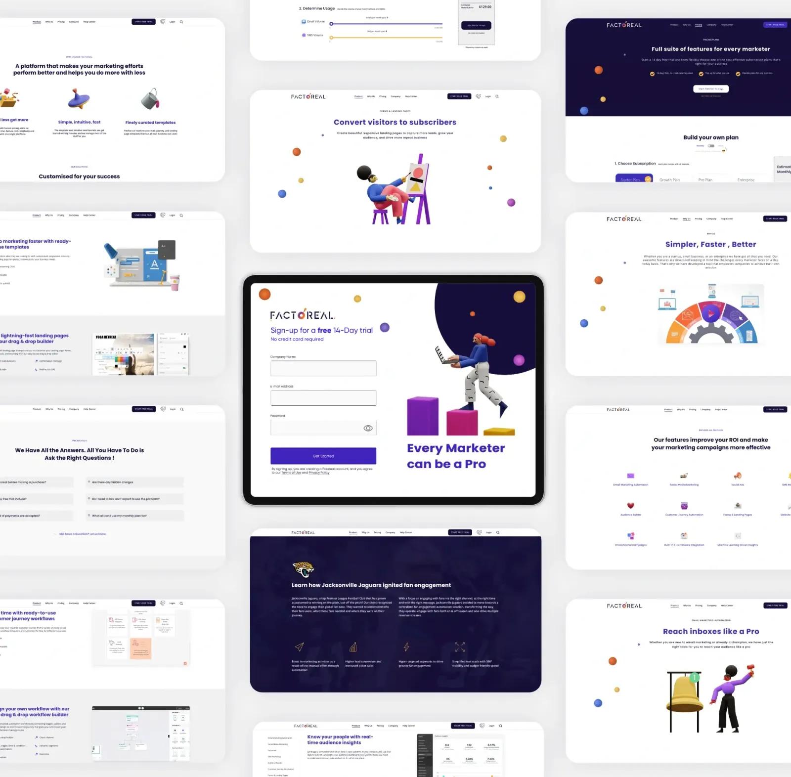Factoreal, USA - website screen