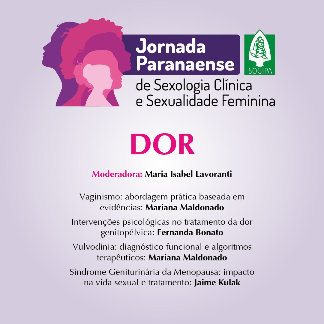 Jornada Paranaense de Sexologia Clínica e Sexualidade Feminina – DOR