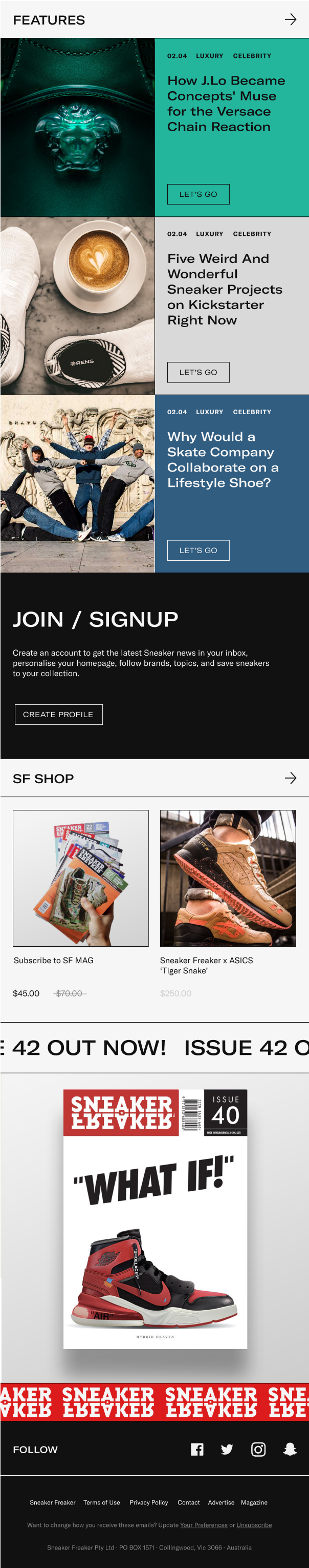 with sneaker website