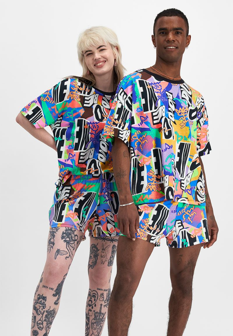 Two models wearing the Kris Andrew Smalls bonds underwear