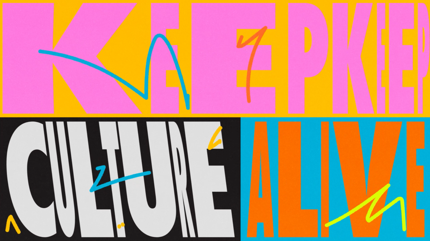 Bright coloured text artwork created by Kris Andrew Small for ALNF