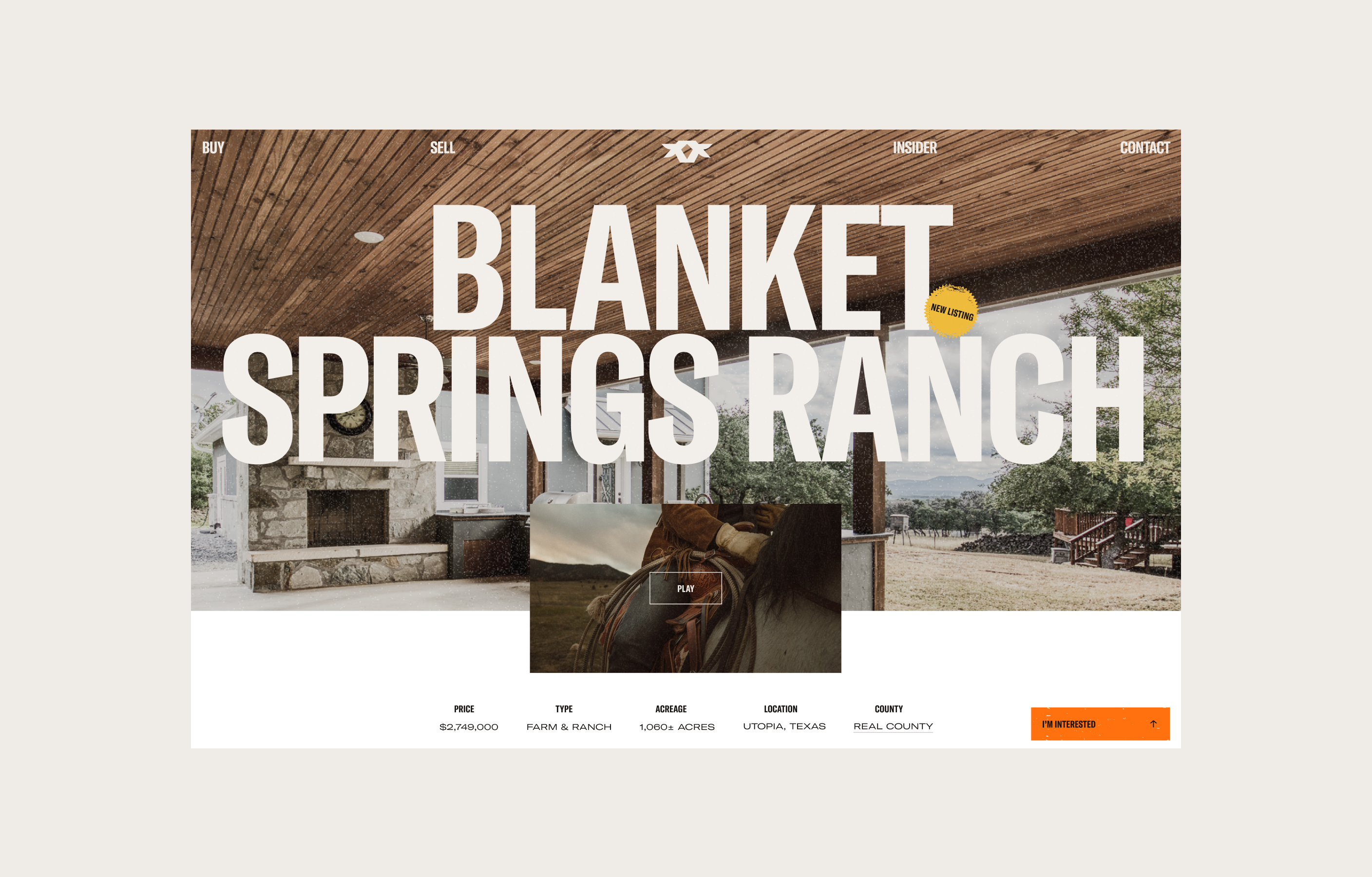 Bownds Ranches homepage ranch page