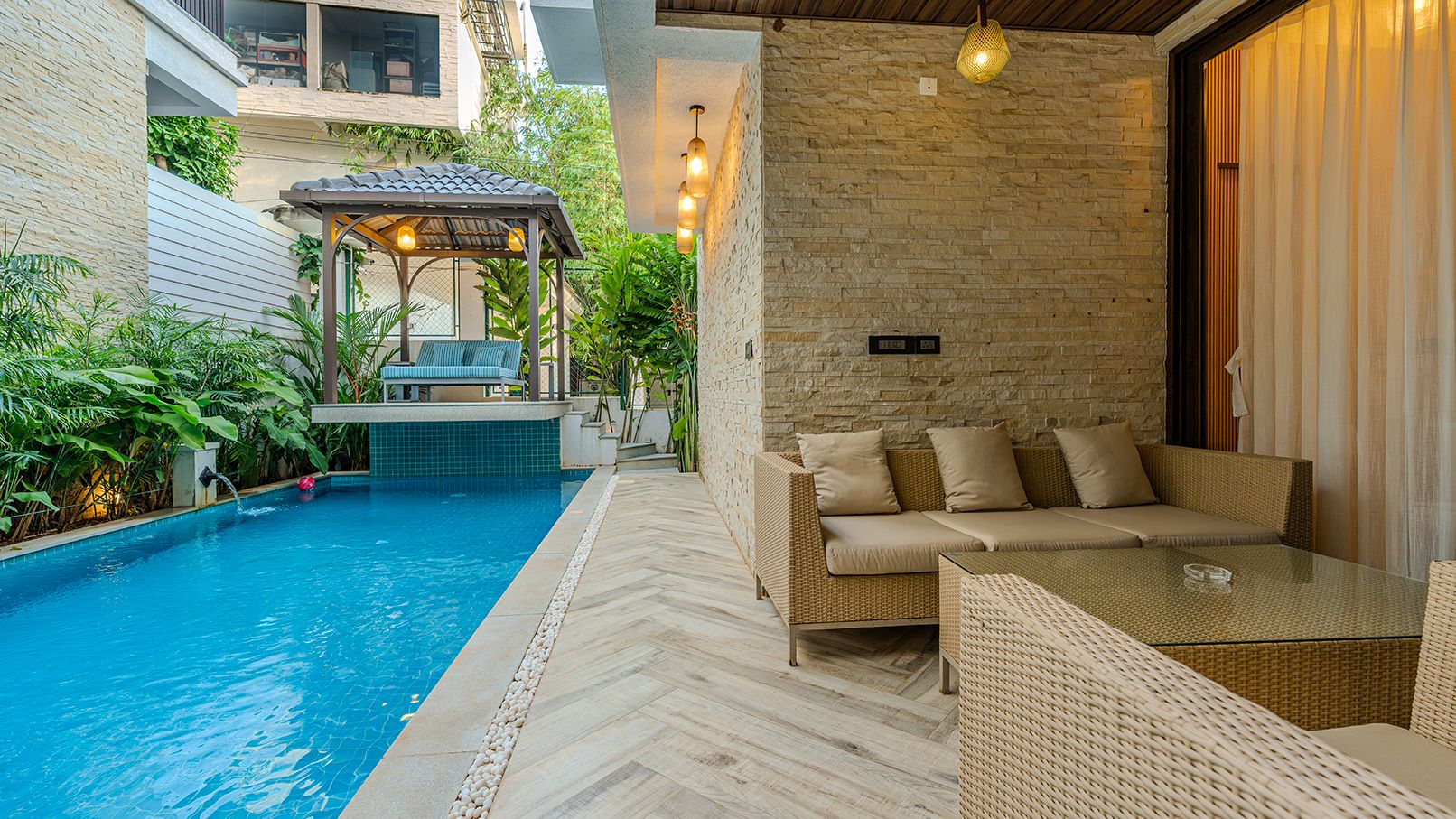 Luxury Villa - Pool Side View