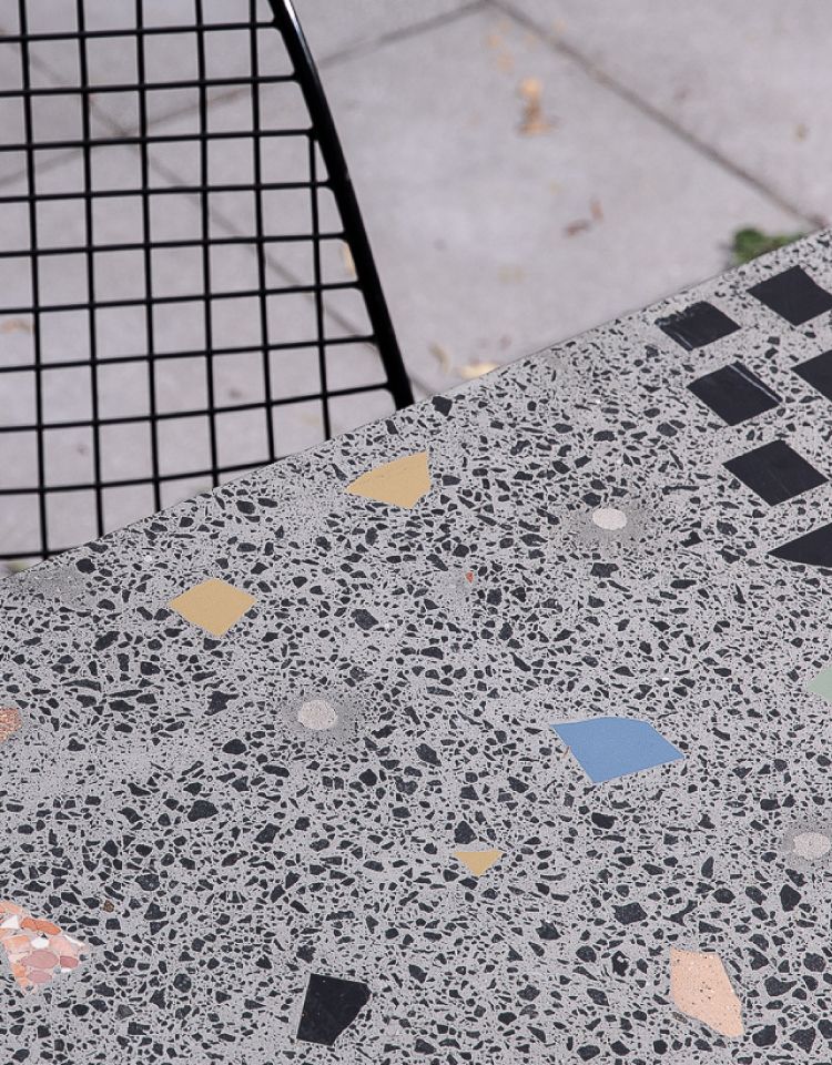 Terrazzo Tables Made From Demolition Waste by Design Studio Five Mile Radius