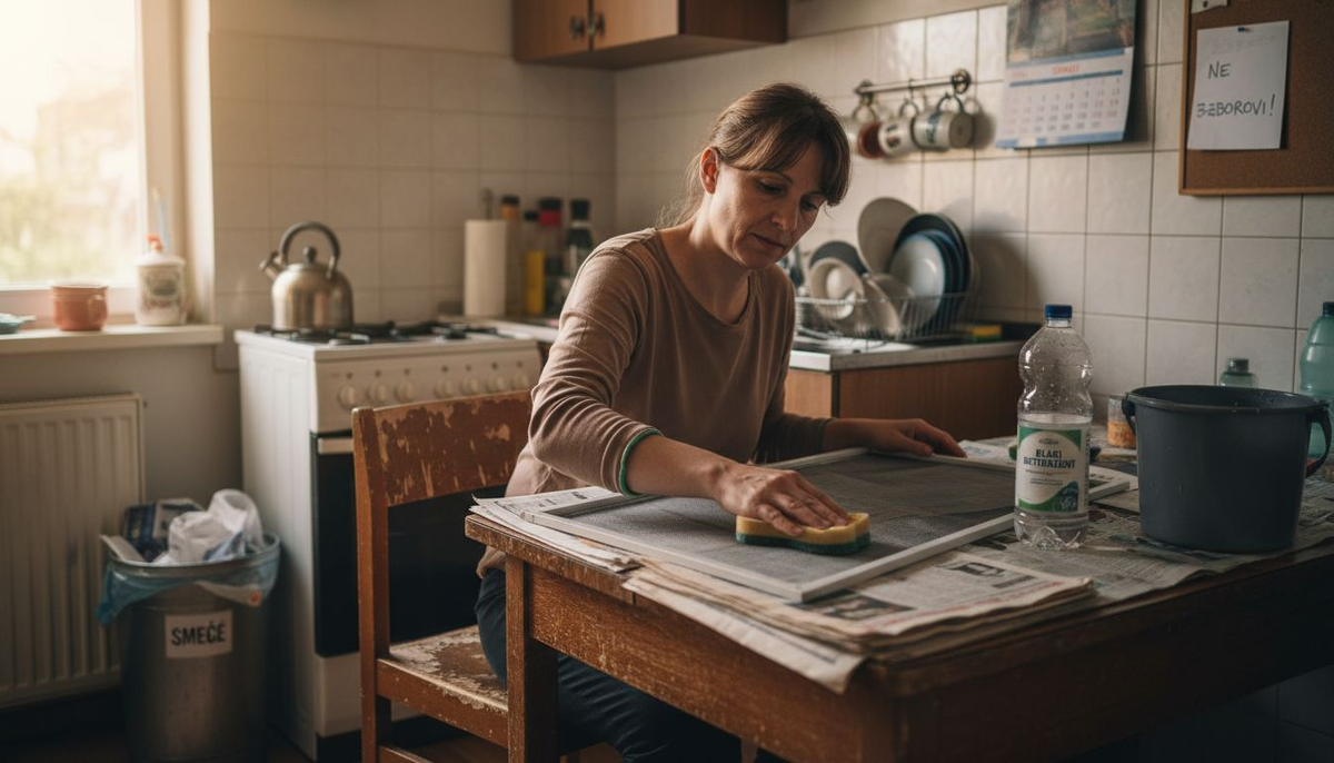 Za pranje komarnika u kuhinji najbolje je koristiti mekanu spužvicu kako biste nježno uklonili svu prljavštinu bez oštećenja mrežice.