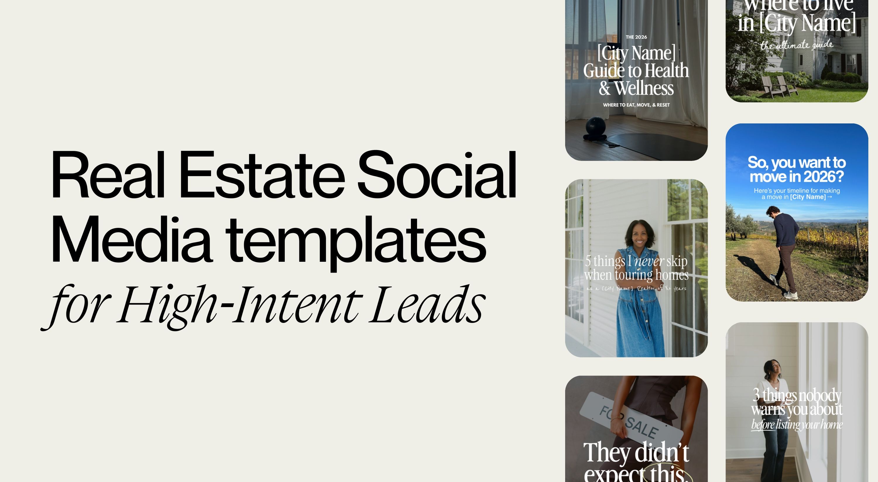 Social media templates to generate high-intent real estate leads on Instagram