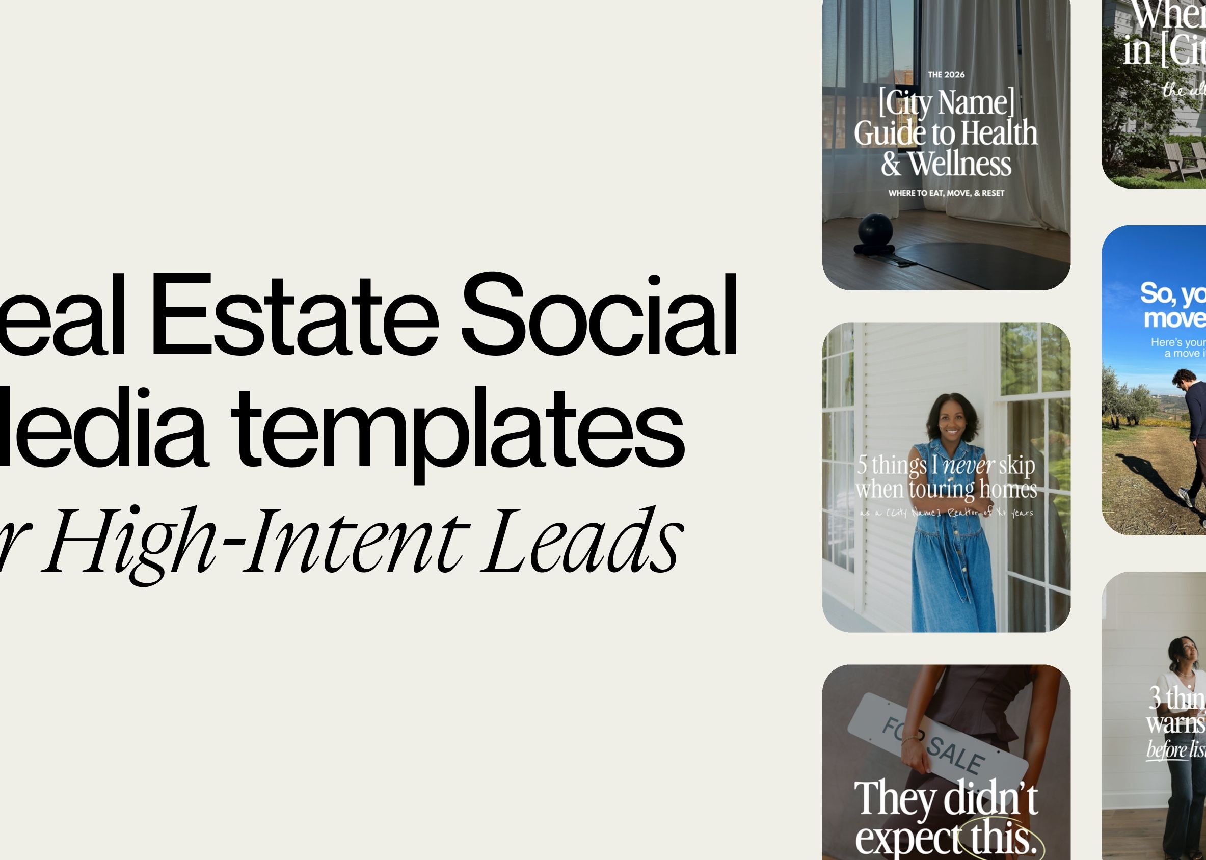 Social media templates to generate high-intent real estate leads on Instagram