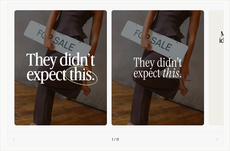 Coffee & Contracts Sold Listing Case Study template showing person holding a ‘For Sale’ sign.