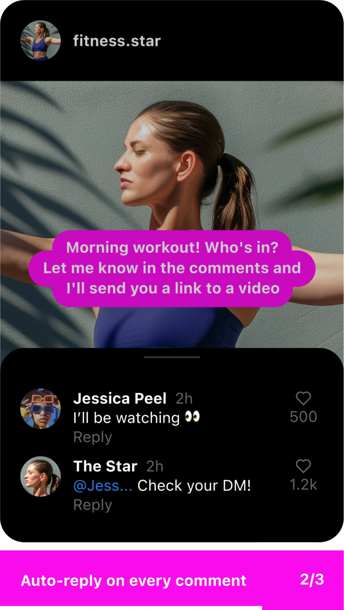 ManyChat’s comment automation feature