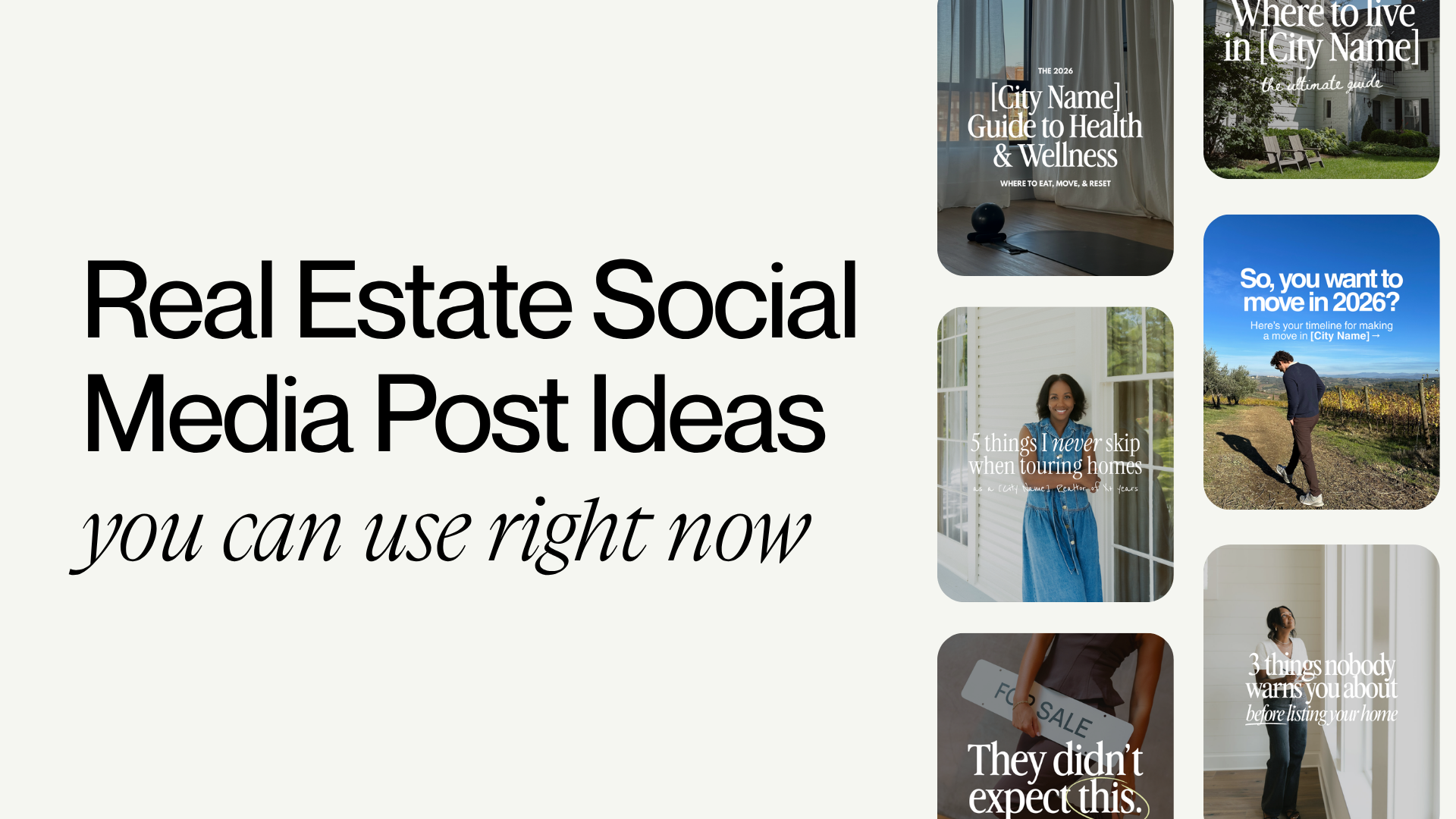 Real estate social media posts