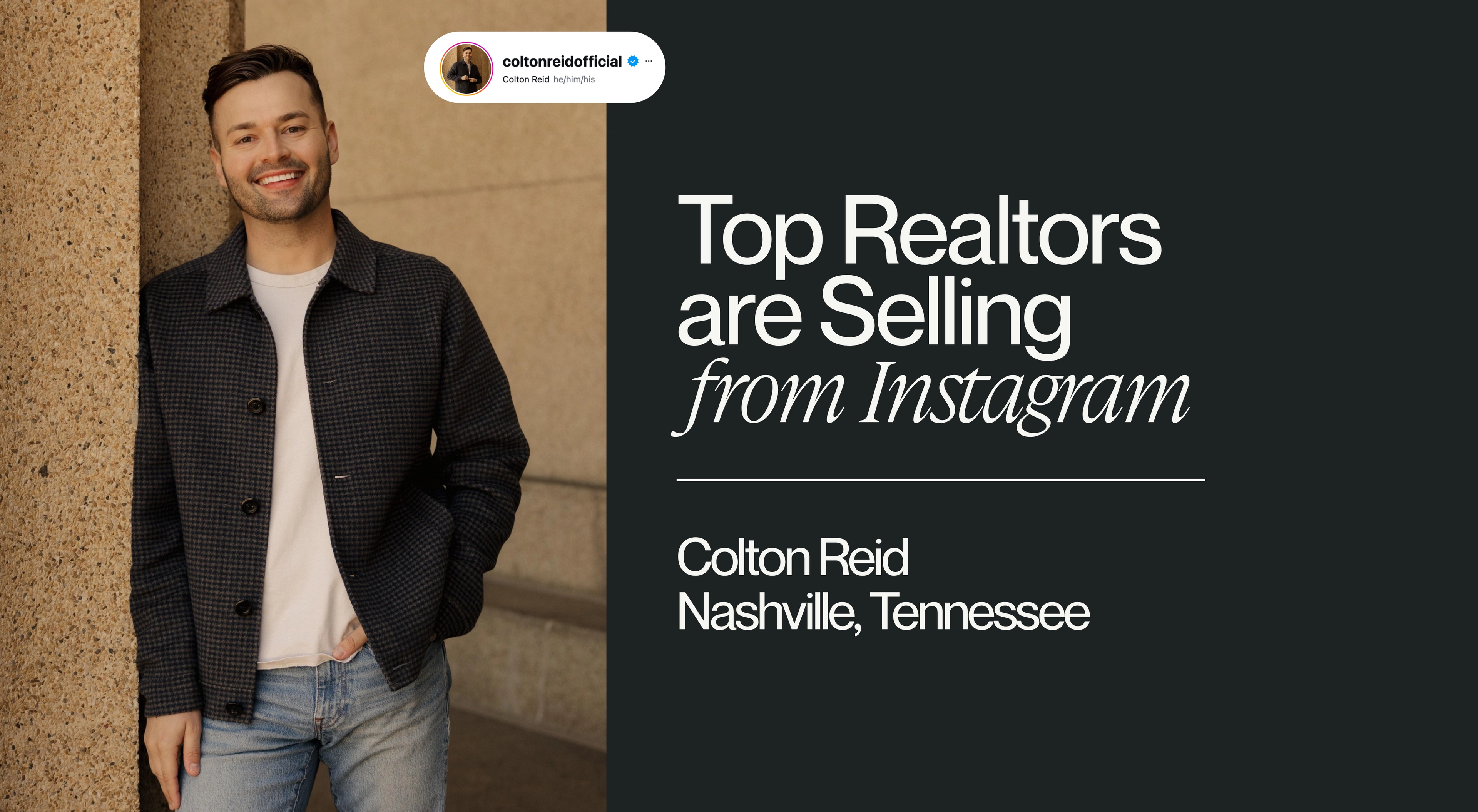 8M in closed & pending volume from TikTok & Instagram – in 2026 alone. Meet Colton Reid, Nashville Real Estate Agent