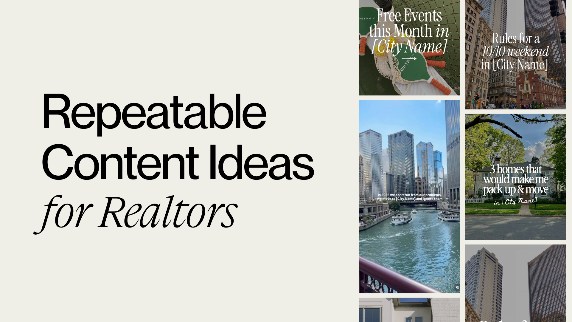 Repeatable Content Ideas for Real Estate Agents to Grow on Instagram