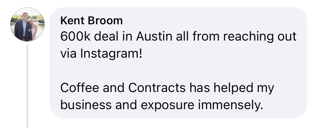 New agent got $600k deal from Instagram