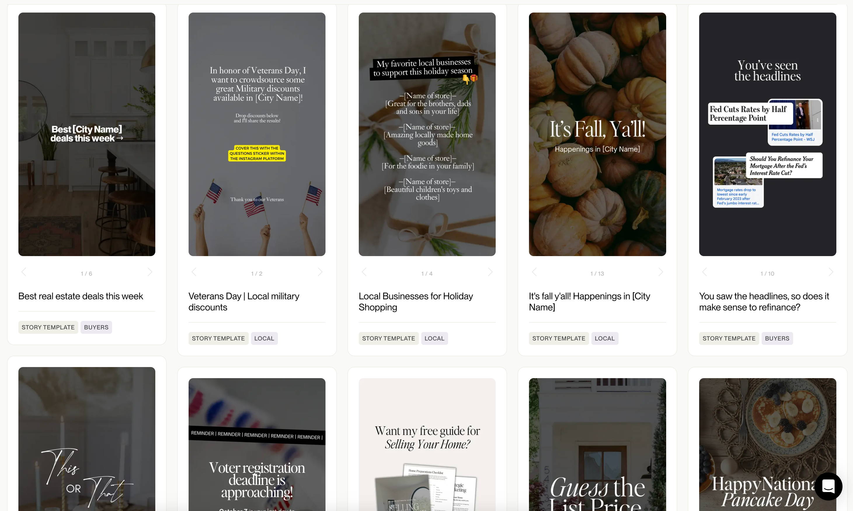 Hundreds of Instagram story templates and ideas are included in your C&C membership.