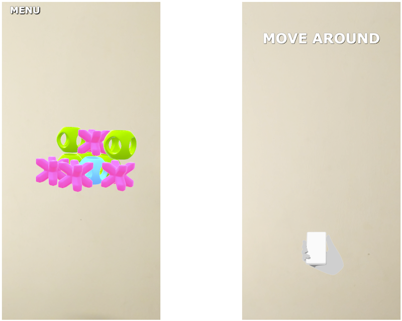 An example of how XO's virtual entities are hidden when the session loses tracking