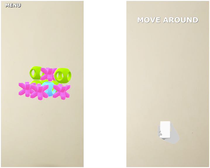 An example of how XO's virtual entities are hidden when the session loses tracking