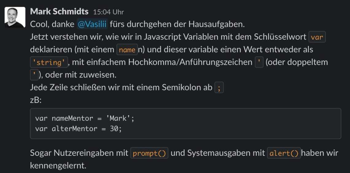 Javascript Wiederholung