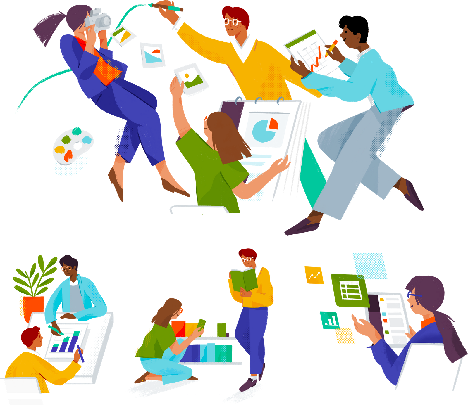 Learn the process behind illustrator and muralist Alice Lee’s beautiful work for Slack!