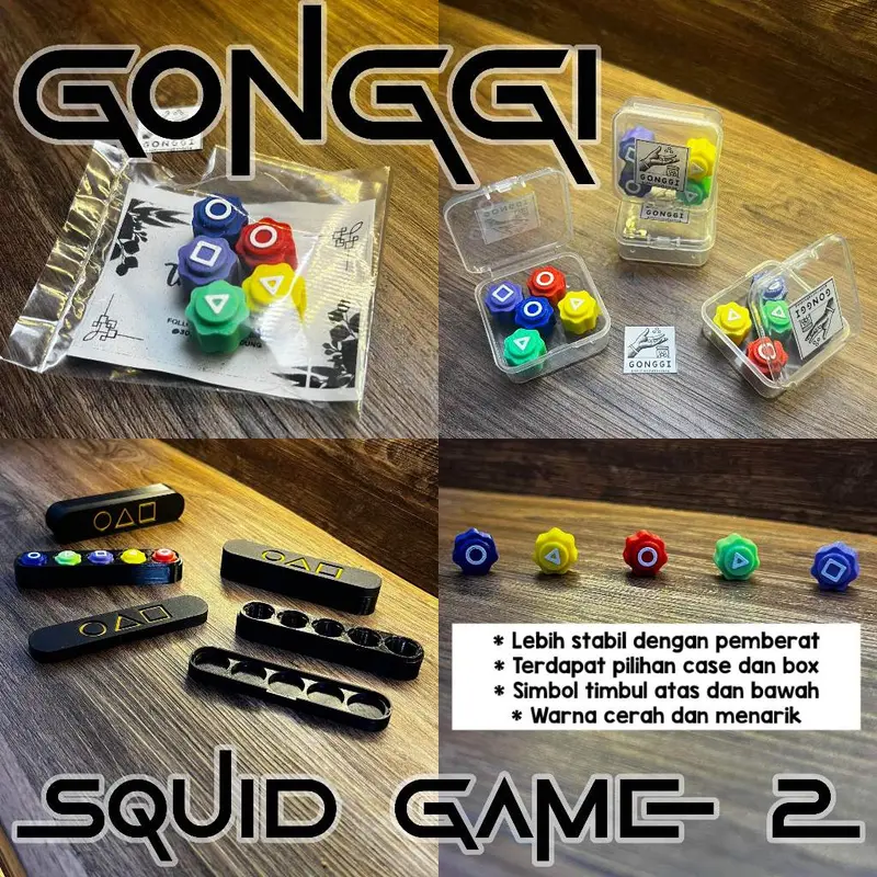 Gonggi Squid Game 2 3D Print Dengan Pemberat