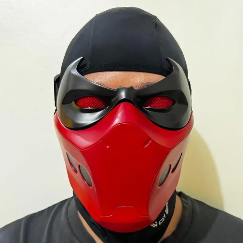 3D Print Magnetic Red Hood Outlaw Mask Topeng - Cosplay
