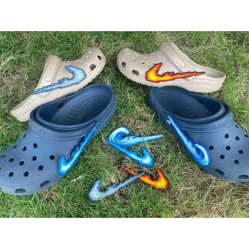 Aksesoris sendal logo viral Fire Wave - 3D Print