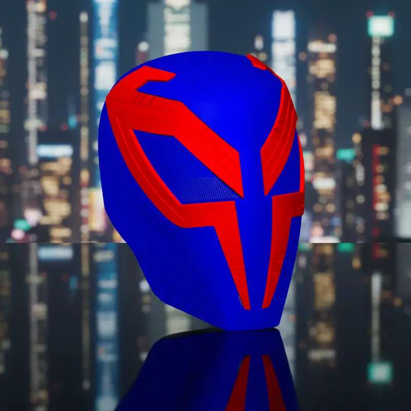 3D Print Topeng Helm Spiderman 2099 Across The Spider Verse Inspired - Cosplay