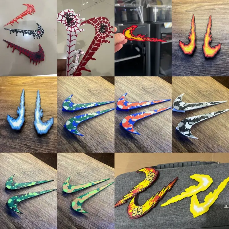 Crocs Charm Jibbitz Swoosh Multicolor Side Logo